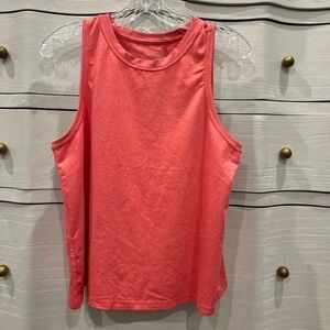 Vibrant Coral Sleeveless Tank Top